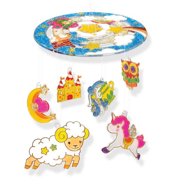 韓國 AMOS - 10色風鈴主題吊飾玻璃彩繪膠