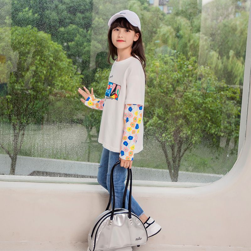 棉質彈力牛仔褲-淺藍色