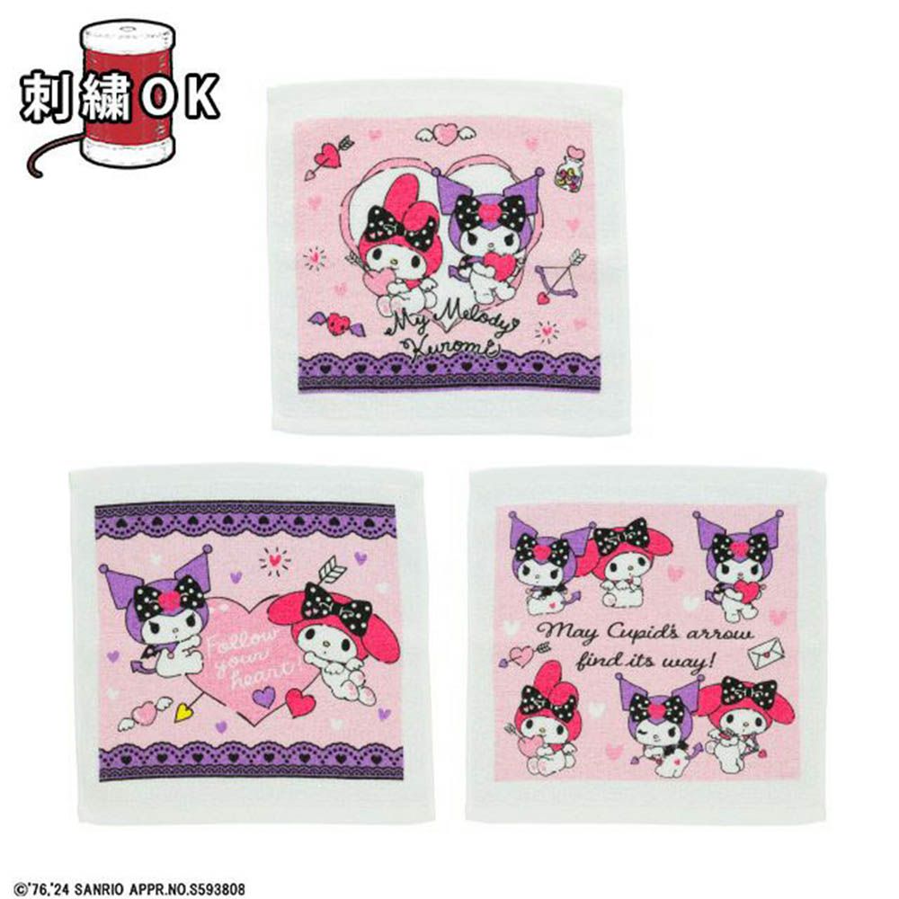 擦手巾3件組-美樂蒂&酷洛米 (約30×30cm)