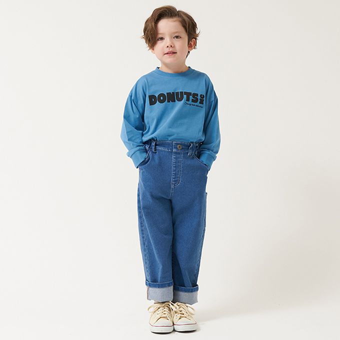 日本 b-ROOM - 休閒印花純棉長袖上衣-更好的我-橘