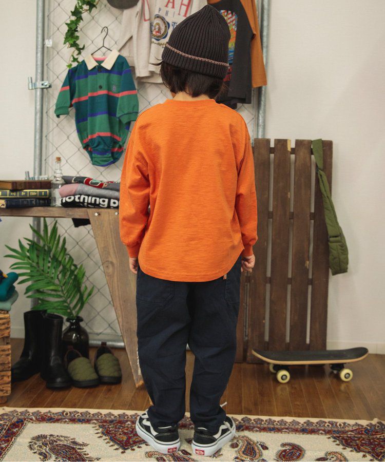 日本 BREEZE - [品牌週年限定]印花長袖上衣-打招呼-炭灰