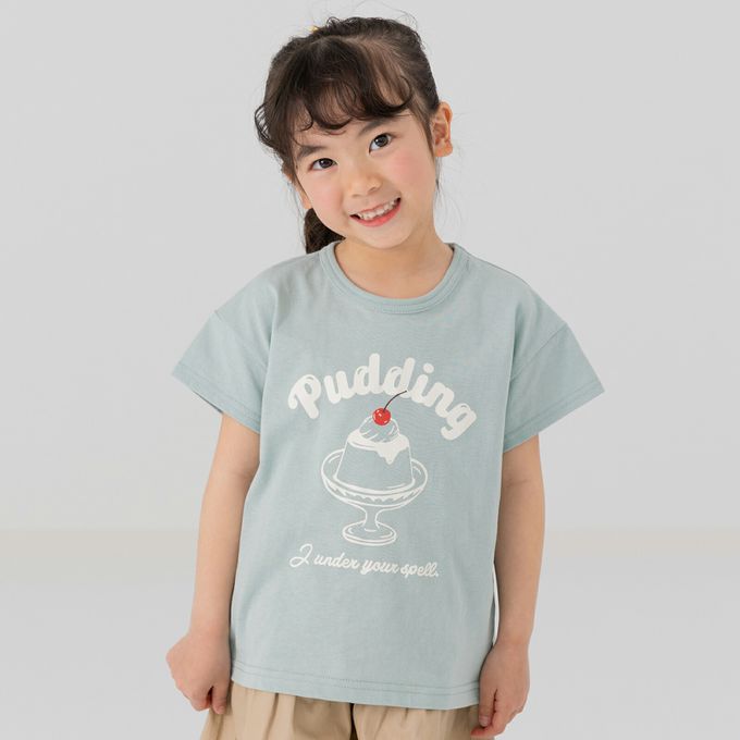 日本 Chil2 - 100%棉 印花柔軟短袖上衣-彩虹-深藍