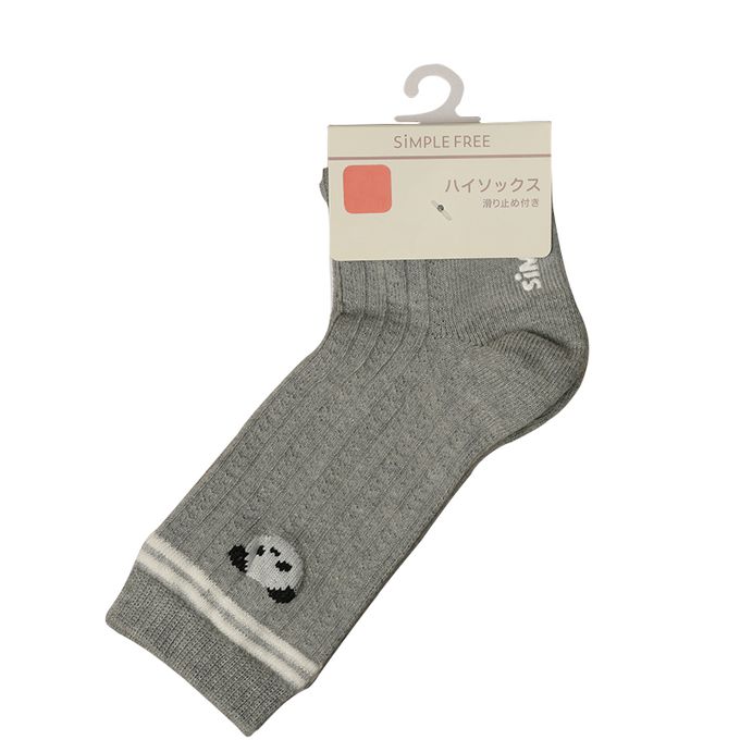 akachan honpo - 長統襪-熊貓-灰色 (9～14cm)