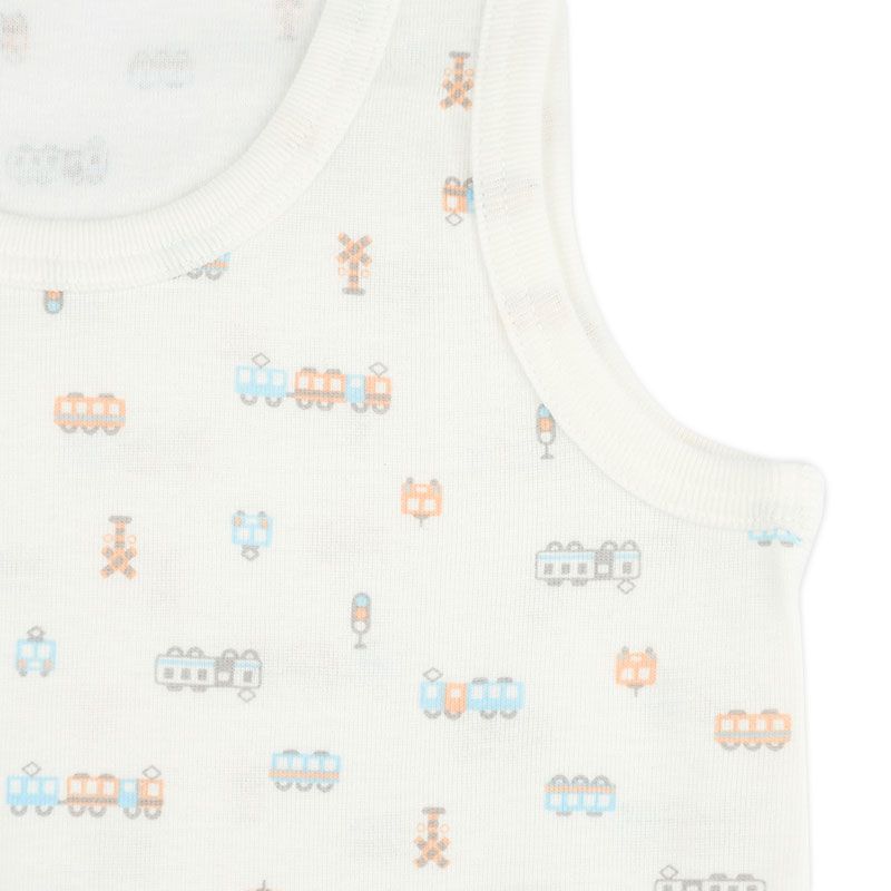 akachan honpo - 速乾寬肩背心-電車-藍色