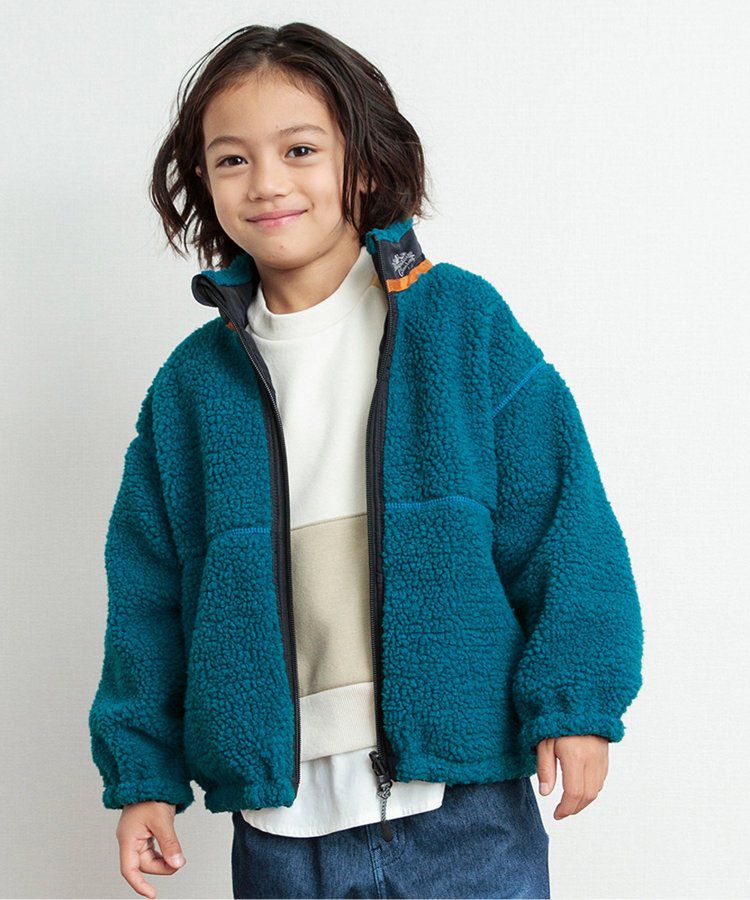 日本 BREEZE - 異材質雙面穿帥氣感外套-黑