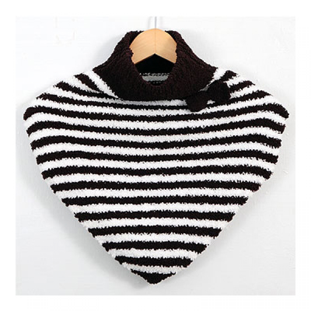 棉花糖寶寶披風-深巧克力/白色