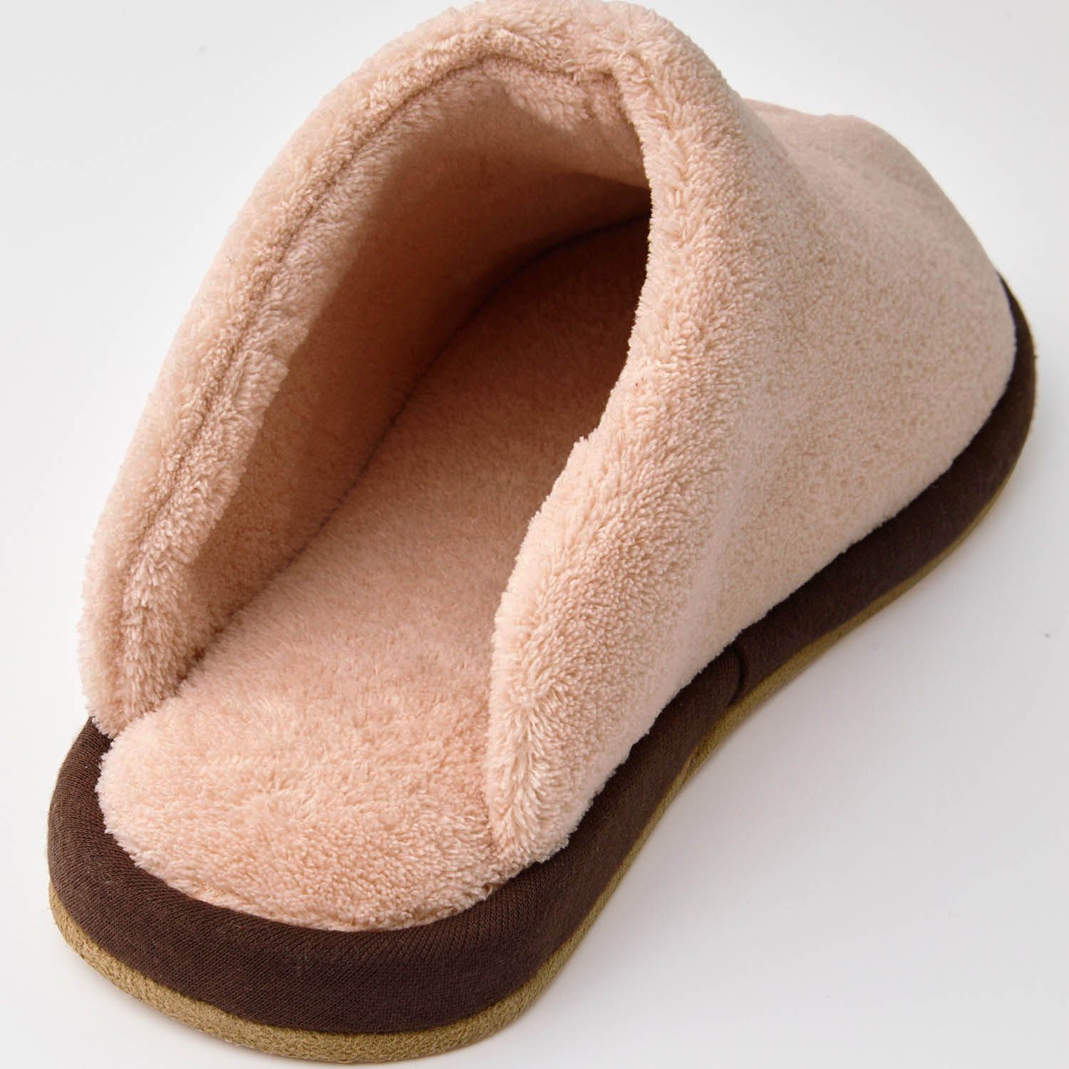 日本千趣會 - 史努比 毛絨包覆型室內拖鞋-粉 (22-24cm)