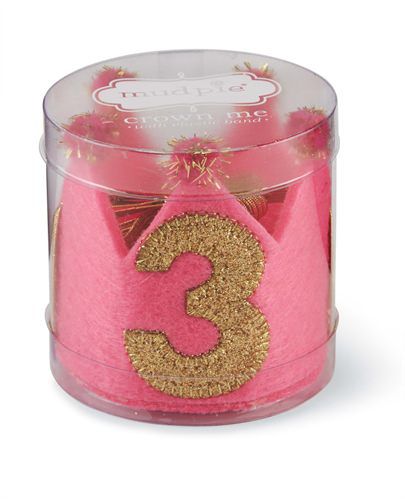 美國 Mud Pie - 生日皇冠髮飾-三歲 (單一尺寸)