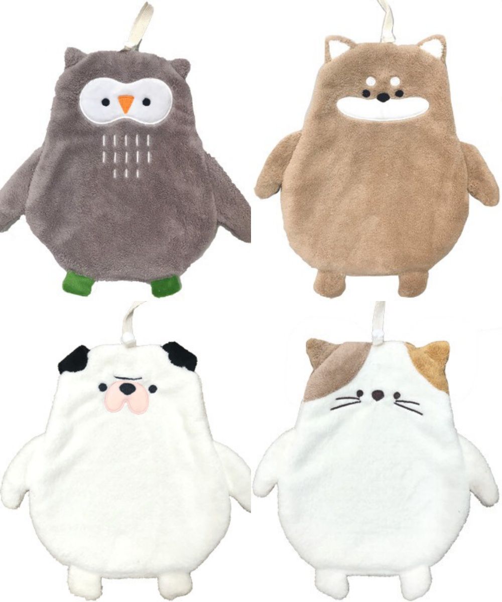 日本 Stream - 動物造型吊掛式擦手巾-貓咪