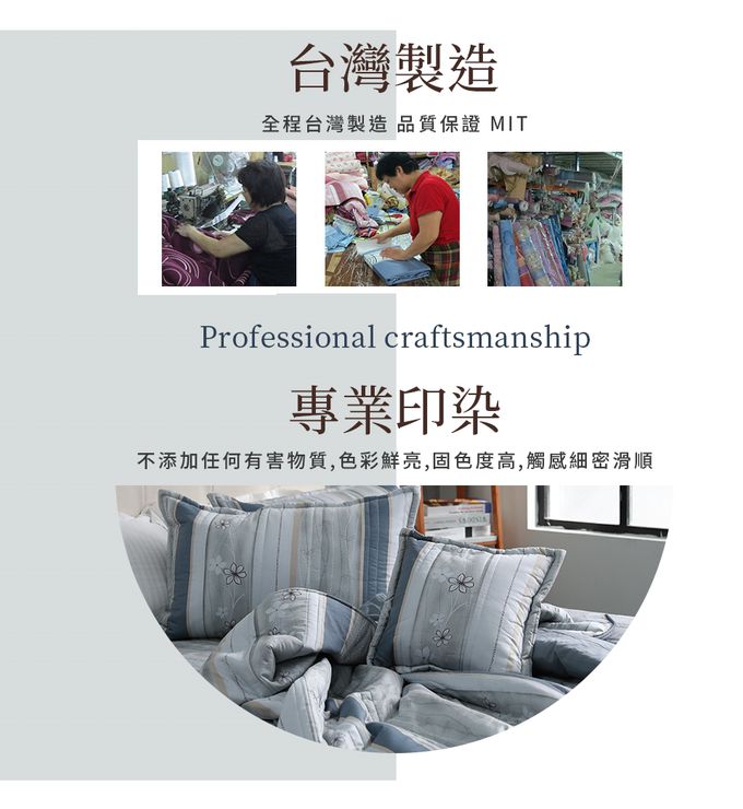 Eyah宜雅居家生活 - 台灣製五件式205織紗精梳棉鋪棉床罩兩用被-星河夢境