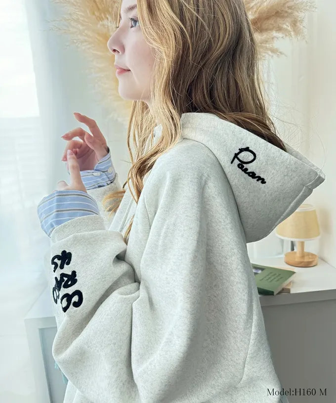 日本 Classical Elf - Java 刺繡logo寬鬆版型帽T-海軍藍