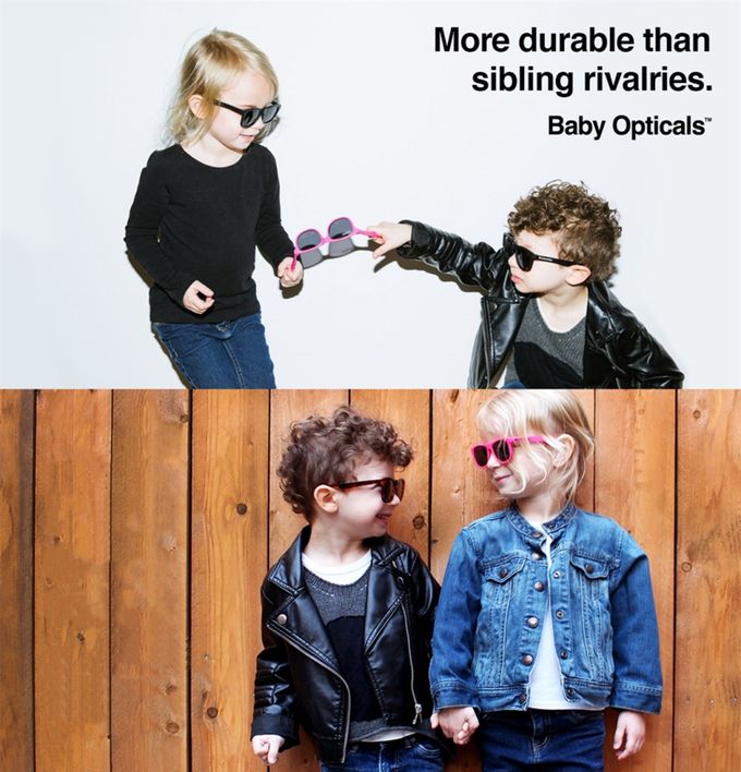 美國 Hipsterkid - [盒損良品]抗UV時尚嬰童偏光太陽眼鏡(附固定繩)-桃