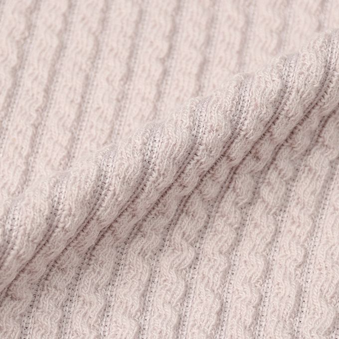 akachan honpo - 麻花針織上衣-灰色