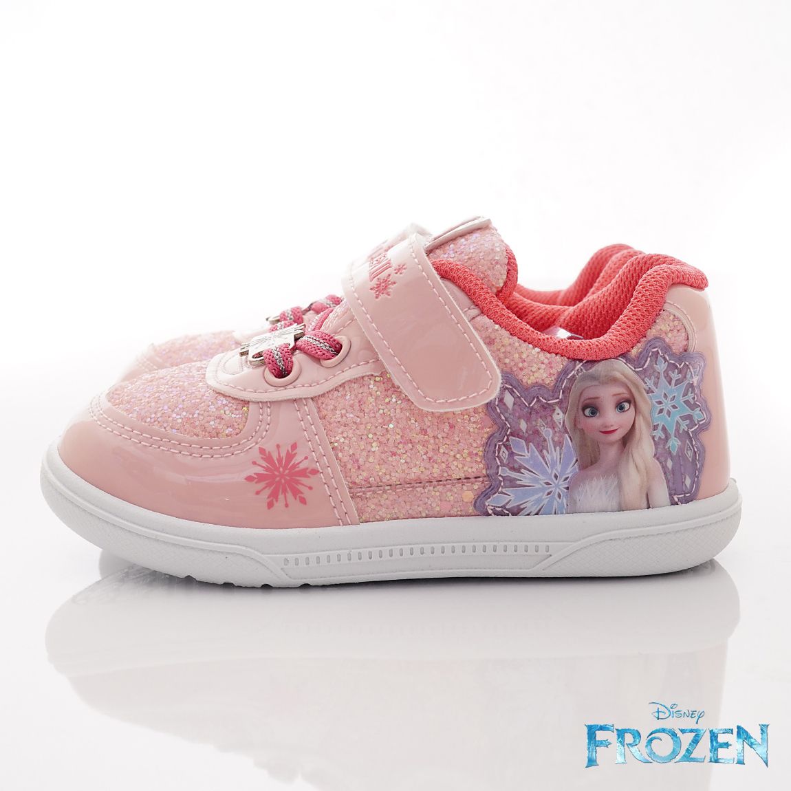 冰雪奇緣 - 台灣製冰雪奇緣休閒運動款(中小童段)-休閒鞋-蜜桃粉