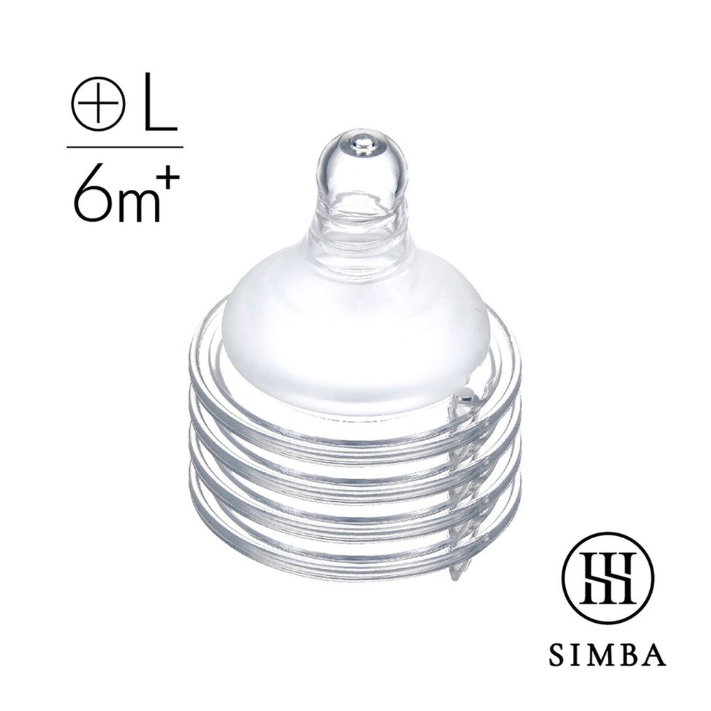 Simba 小獅王辛巴 - 超柔防脹氣寬口十字奶嘴(L孔4入)