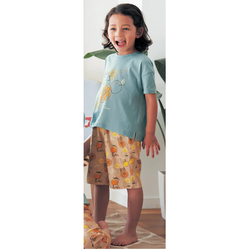 日本千趣會 - 迪士尼 純棉涼爽短袖家居服/睡衣-米奇泡泡-深藍x灰