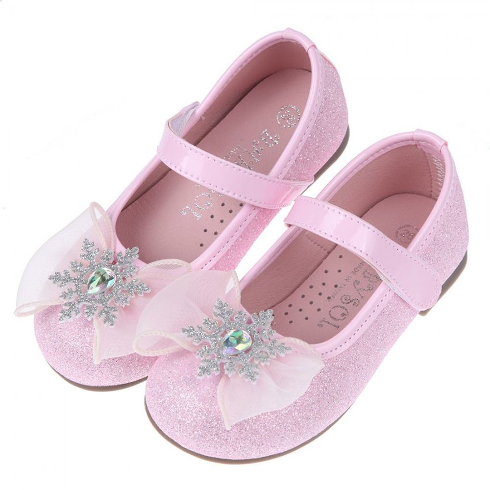 台灣製造 - 魔法水晶蝴蝶結粉色兒童公主鞋