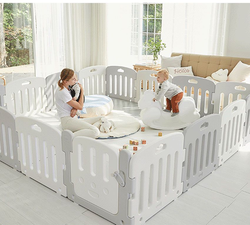 Alzipmat - 遊戲圍欄(不含地墊) G系列-灰白配色G系列-10片