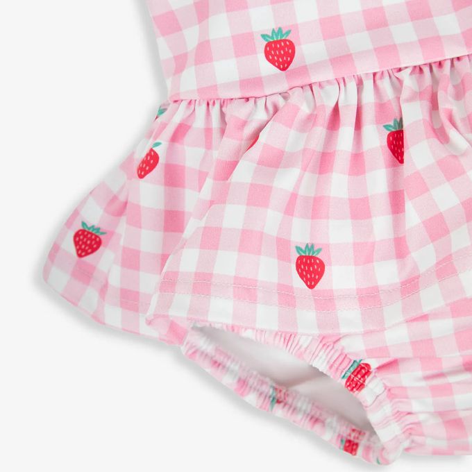 英國 JoJo Maman BeBe - 嬰幼兒/兒童連身泳裝(內有尿布褲)-草莓甜心