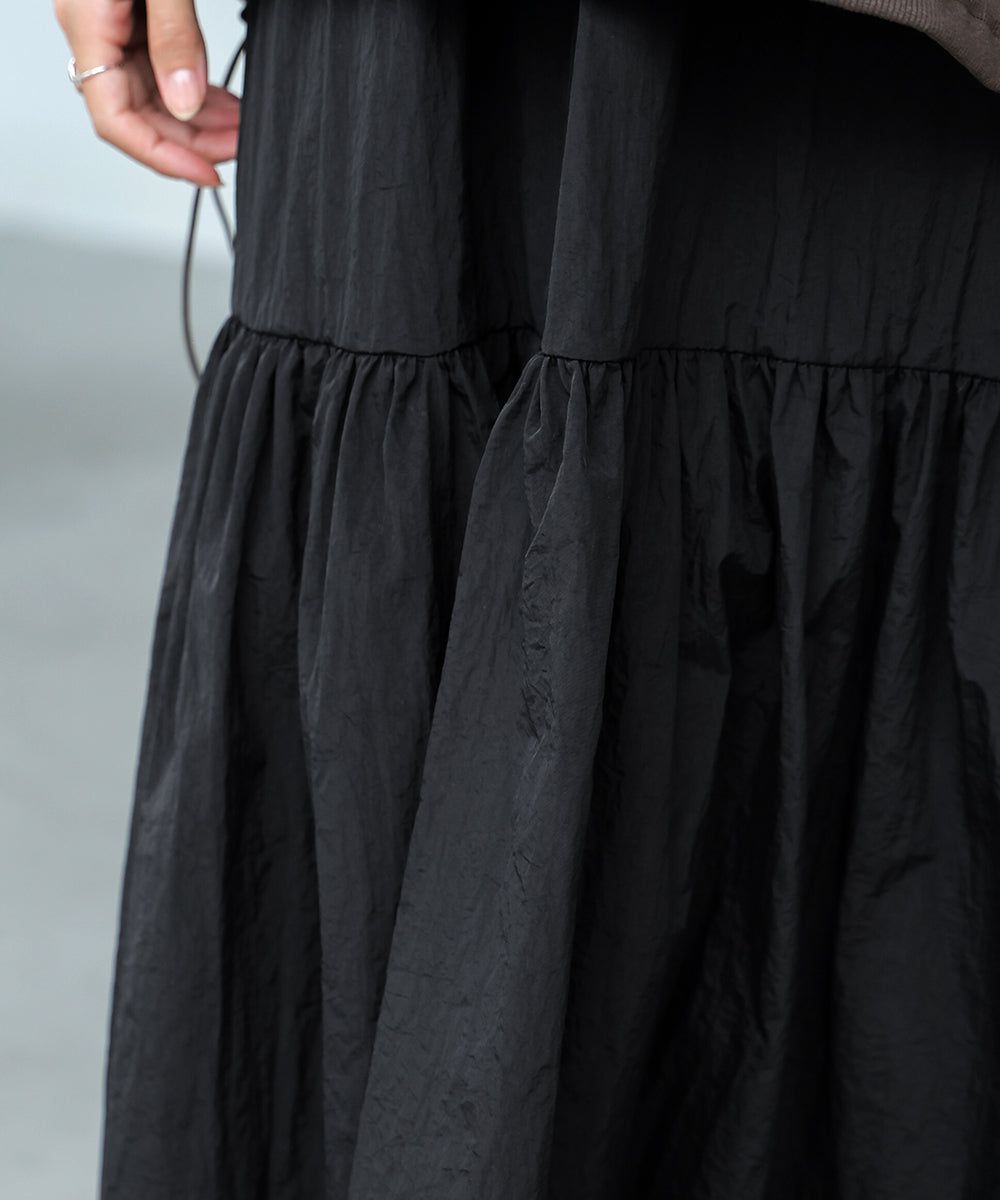 日本 Bab - 假二件拼接休閒束口長袖洋裝-咖棕系