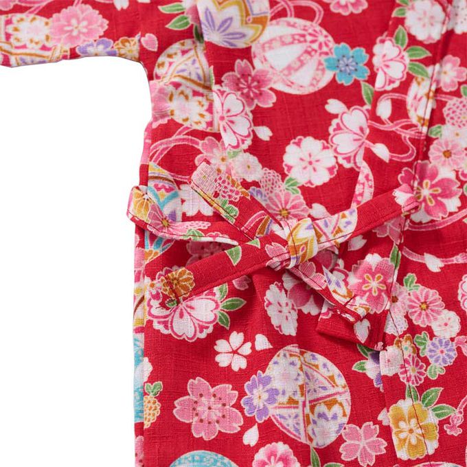 akachan honpo - 兩件式甚平-手鞠-紅色