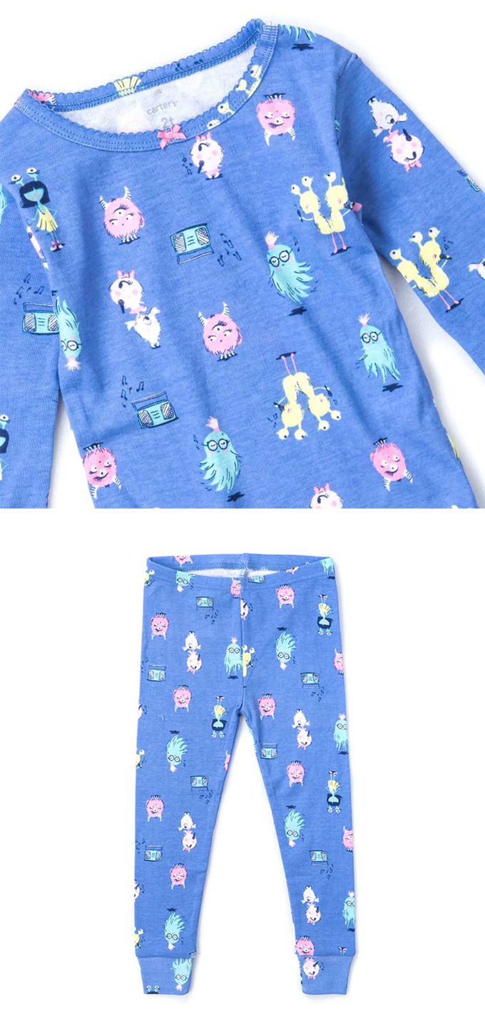 美國 Carter's - 小怪獸大集合長袖+長褲2件組 (4 T)