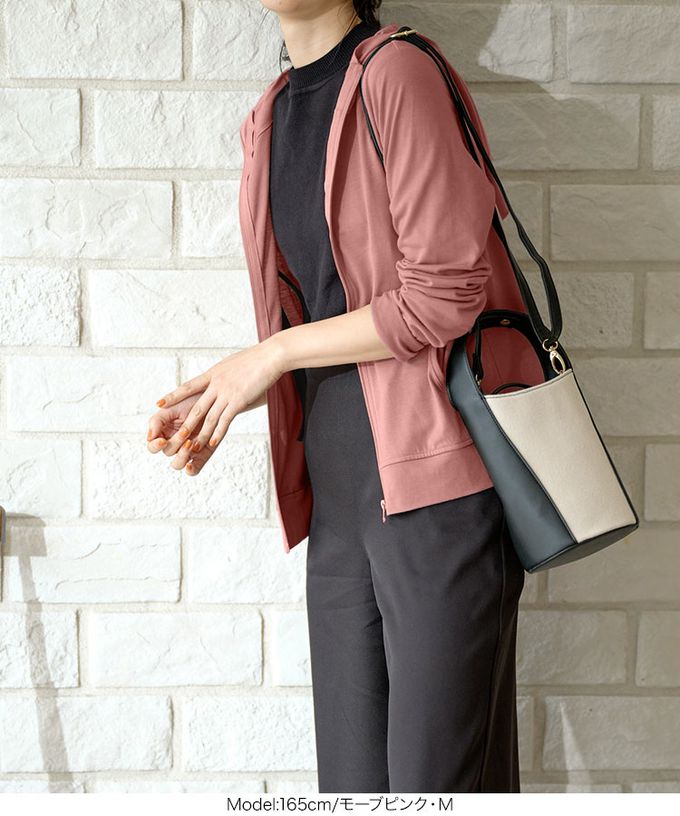 日本 Kobe Lettuce - 99.9%抗UV防曬連帽拉鏈外套-玫粉