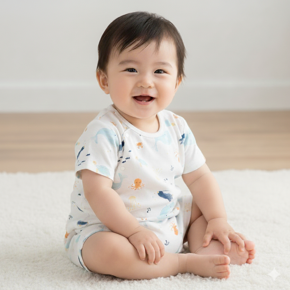 短袖兔裝-海洋-藍色