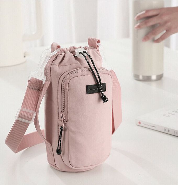 日本 LIZDAYS - 防潑水 手機水壺收納隨身側背小包-黑