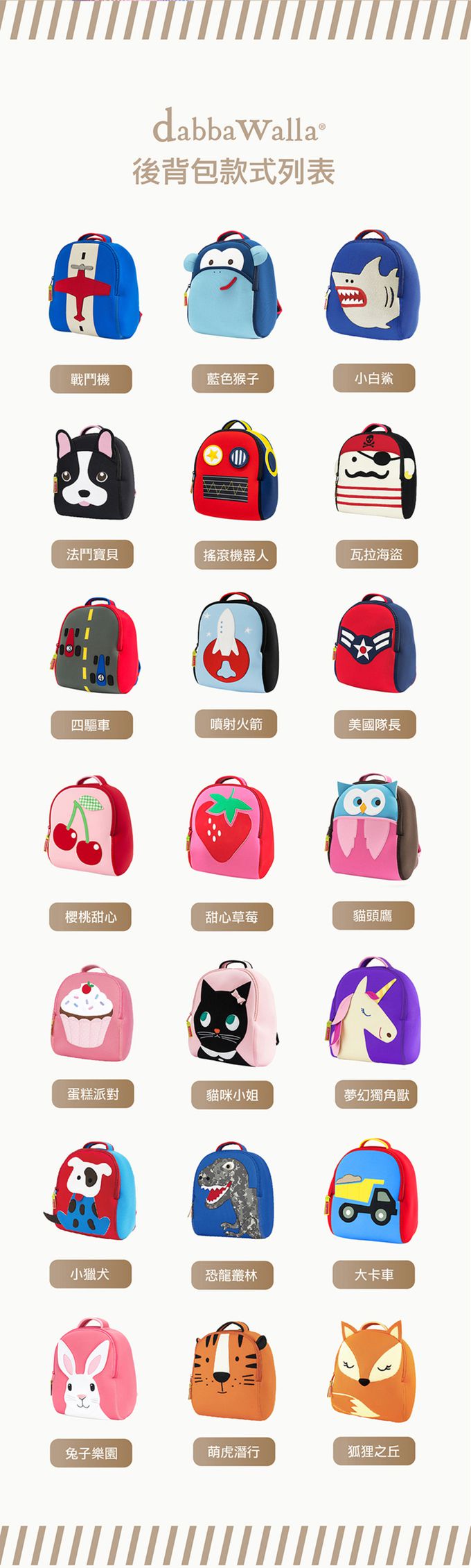 美國 Dabbawalla - 瓦拉貓咪小姐後背包