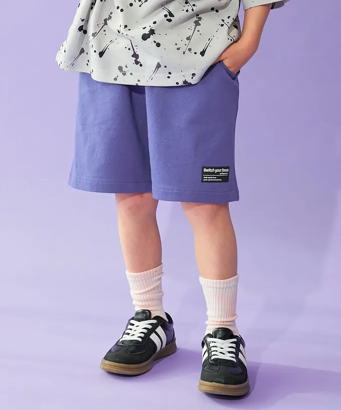 日本 devirock - 夏日印花純棉寬版短褲-棋盤格-黑白