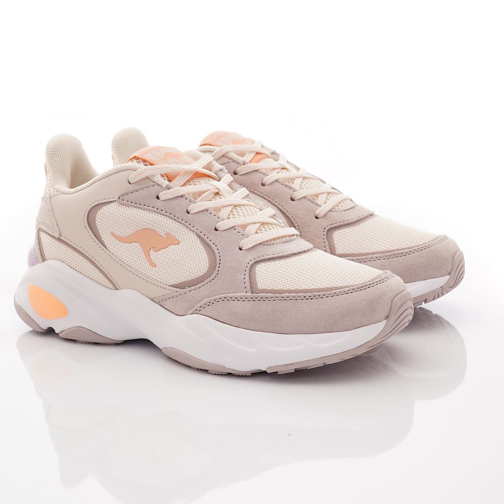 KangaROOS - 美國袋鼠鞋女段老爹運動款-運動鞋-奶茶色