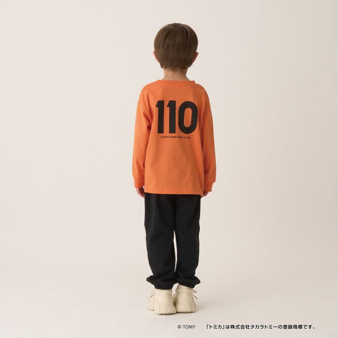 日本 b-ROOM - 限量聯名 印花長袖上衣-TOMICA救護車-灰藍色