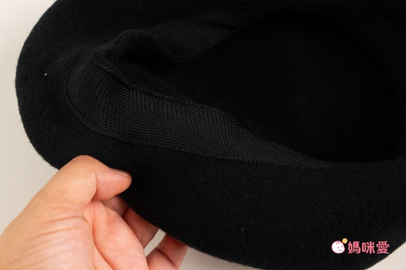 日本 AUBE - 100%羊毛 溫柔文藝感貝蕾帽-經典款-時尚黑