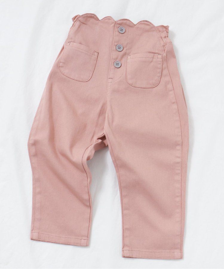 日本 apres les cours - 腰部花苞優雅設計長褲-水藍