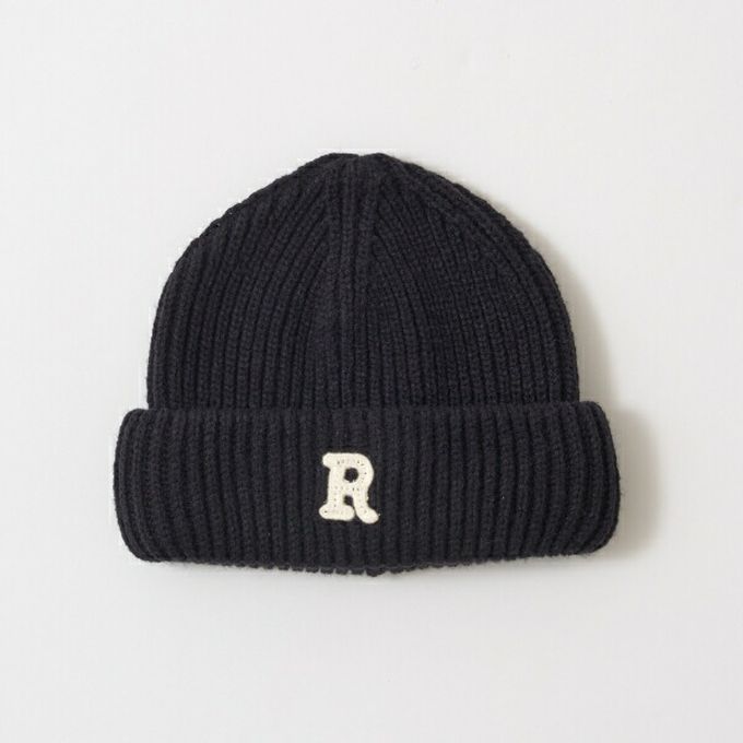 日本 b-ROOM - 秋冬定番 R徽章針織毛帽-紅 (50-52cm)