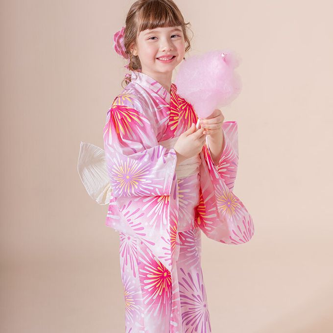 日本 Catherine Cottage - 夢幻2way純棉兵兒帶浴衣(可當洋裝)-滿版花卉-海軍藍