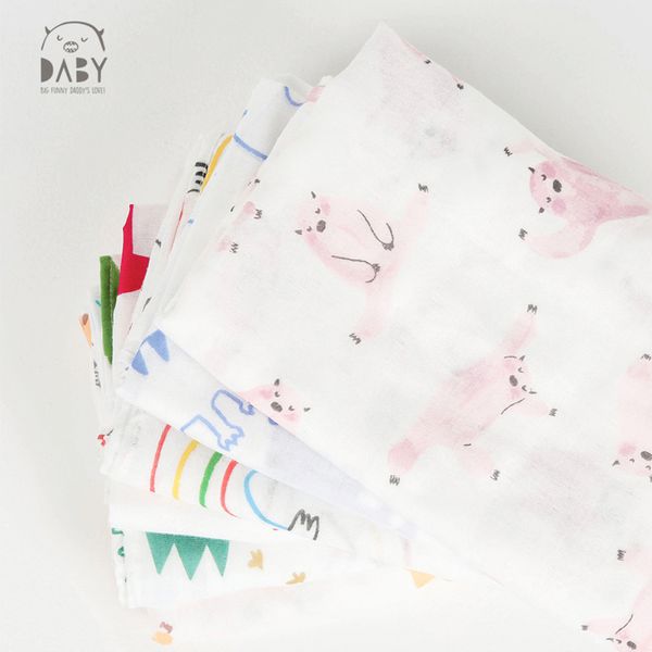 韓國Daby - 小怪獸純棉紗布包巾-達比 (適用：1個月以上，尺寸： 110 x 100 公分)