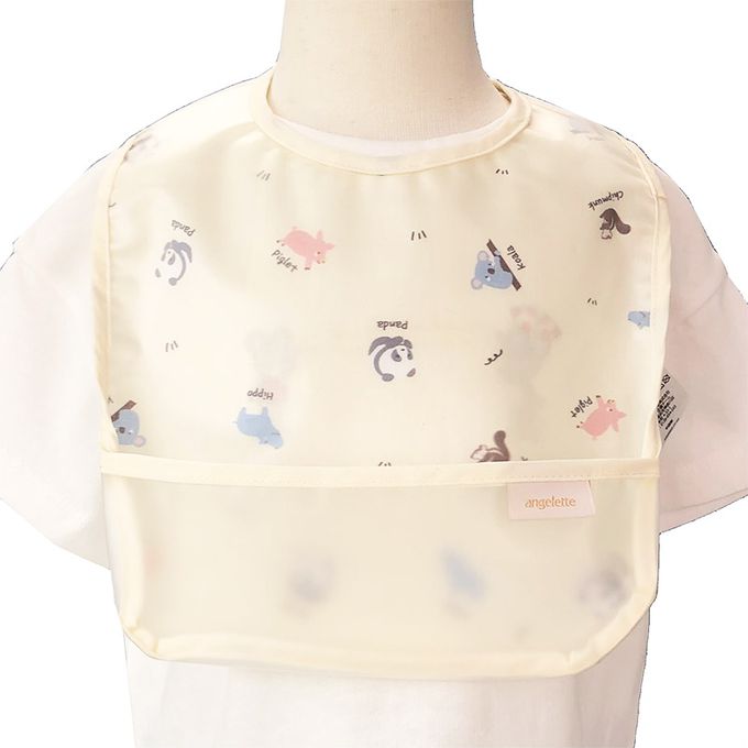 akachan honpo - 用餐圍兜2件組-動物-灰色 (70~95cm)