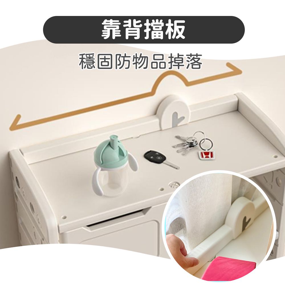 Caring - 多功能兒童收納櫃-童趣大象款 ((129x32x97cm))