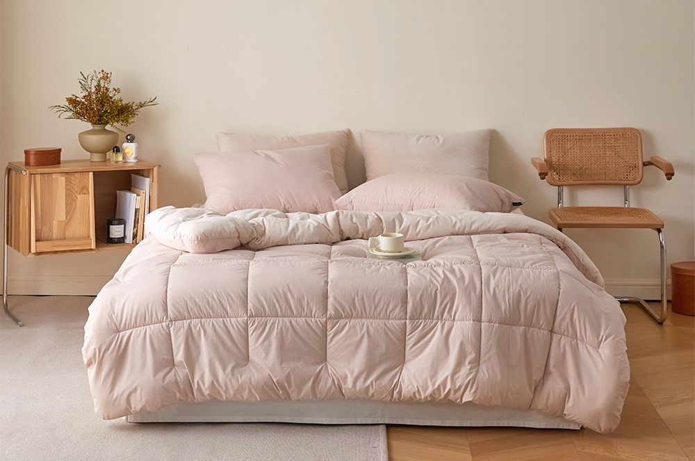 韓國 Maatila - 可水洗刷毛高密度60支棉棉被-草莓拿鐵