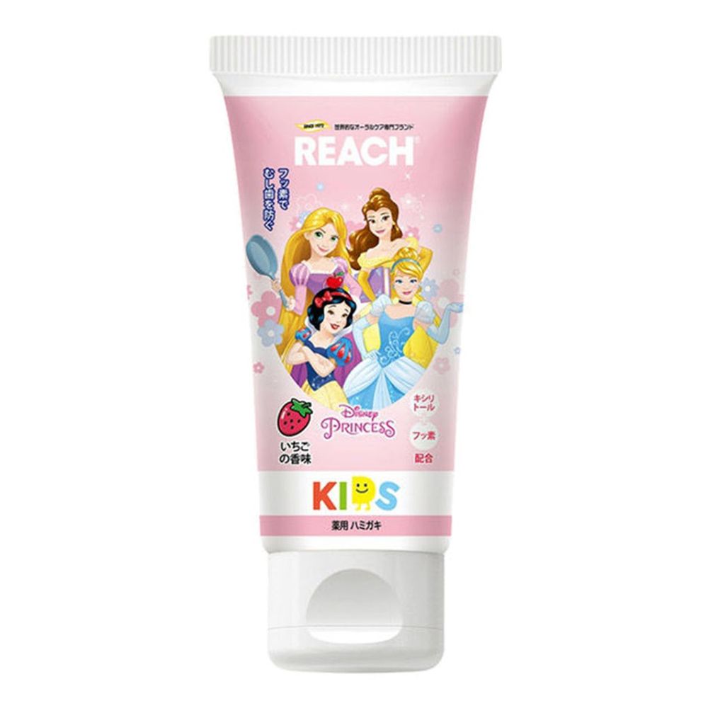 日本 REACH 麗奇 - 迪士尼公主兒童牙膏-草莓香-含氟量600ppm-60g