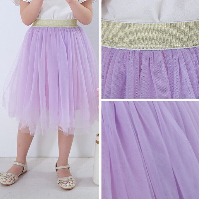 日本 Maison de Ravi - 唯美薄紗及膝澎澎裙-寶貝藍