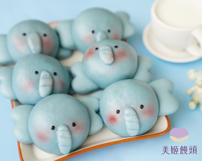 美姬饅頭 - 小象鮮乳造型芝麻包
