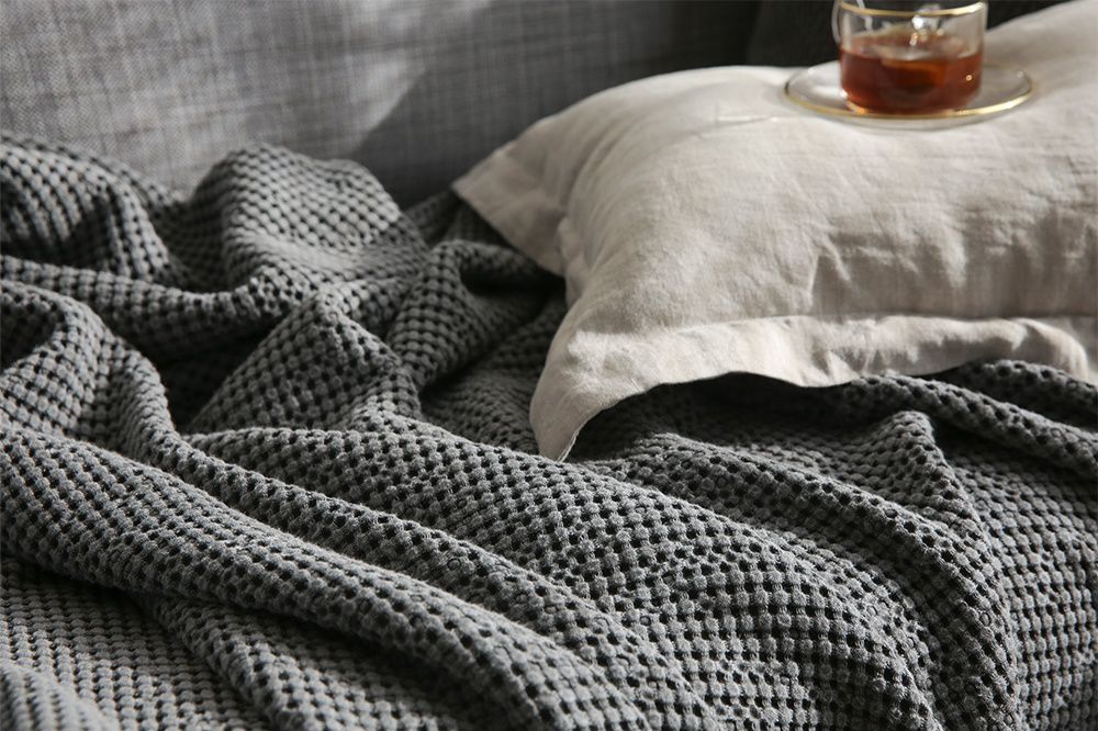 韓國 Maatila - 天絲莫代爾鬆餅被毯-芝麻