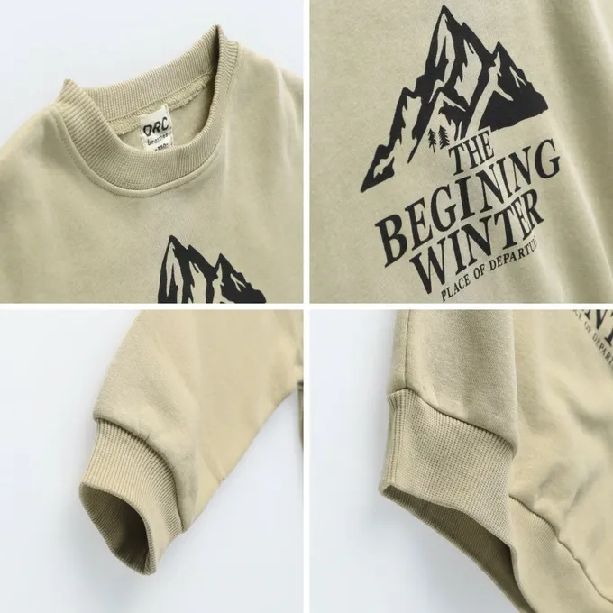 日本 BRANSHES - 裏起毛 舒適縮口長袖上衣-法鬥狗狗-海軍藍