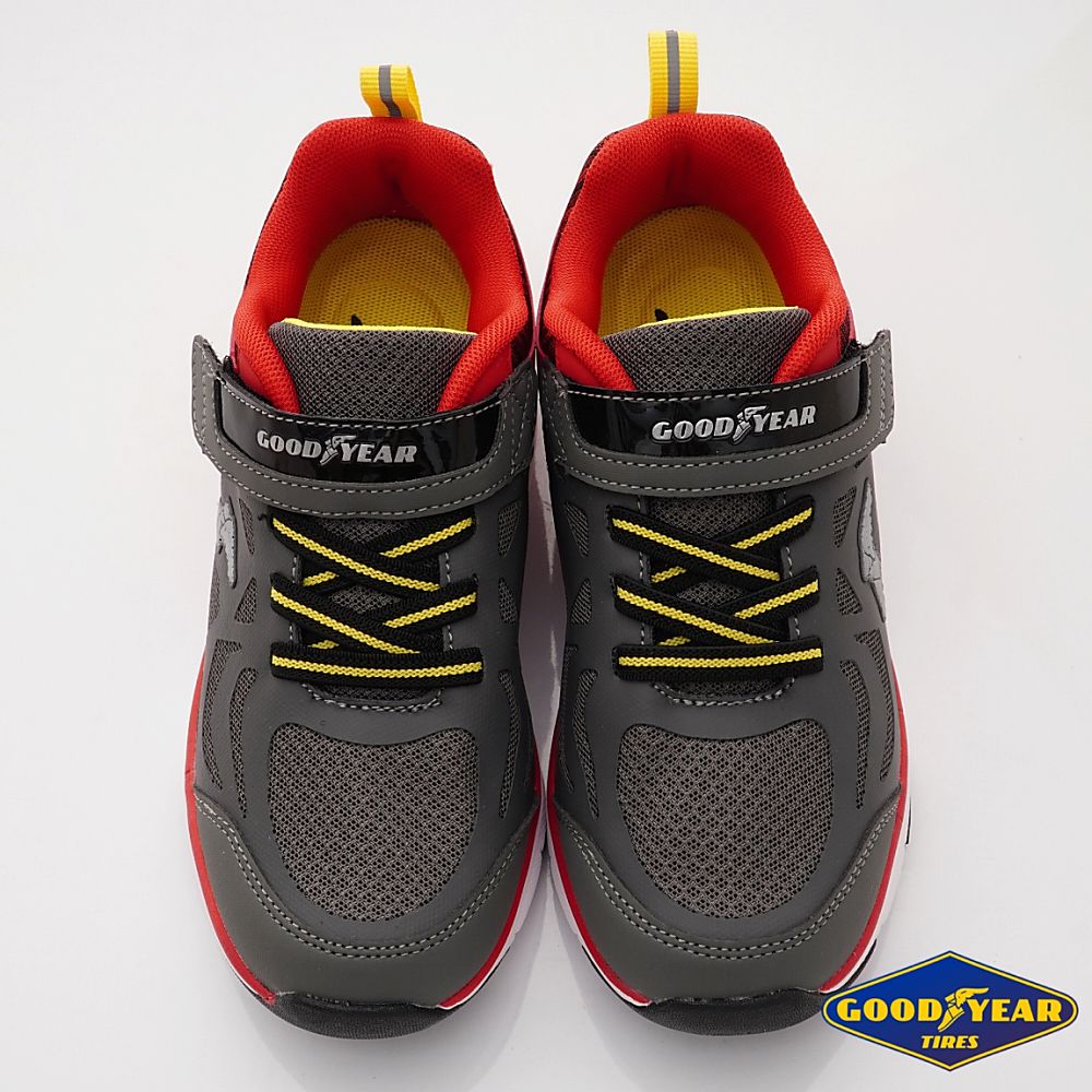 GOODYEAR - 固特異氣墊慢跑童鞋(中大童段)-運動鞋-灰紅