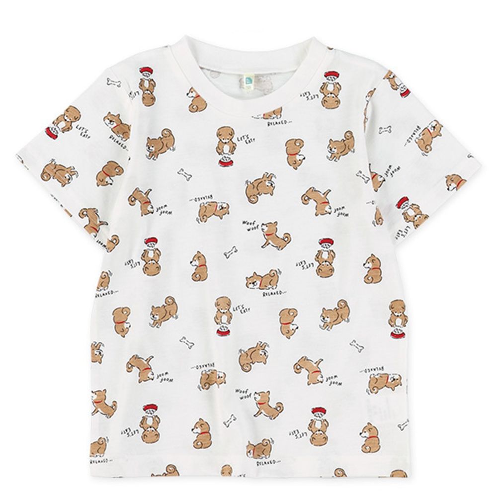 滿版可愛生物短袖上衣-柴犬