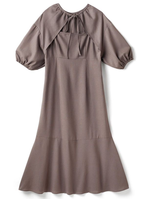 日本 GRL - 兩件式小外套魚尾修身洋裝-靜謐藍