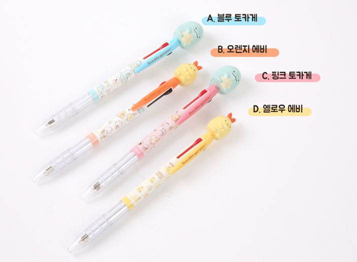 韓國代購 - 角落生物三色原子筆-隨機款式